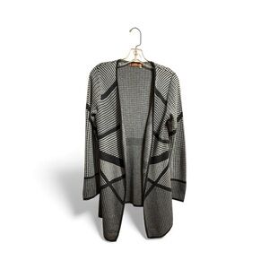 Belldini light & dark grey open front  Patterned Cardigan